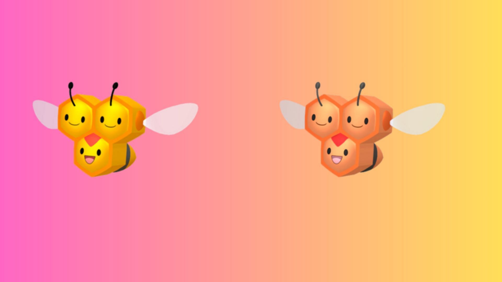 Female Combee and its Shiny form (Image via TPC)